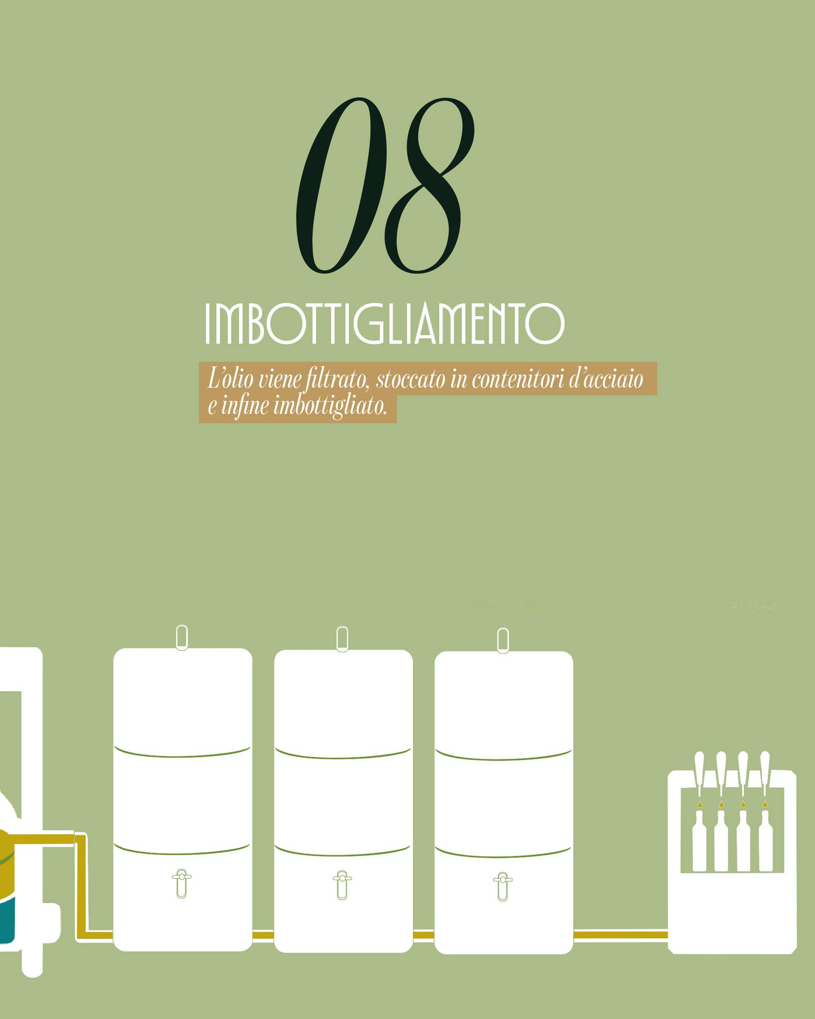 Olio nuovo che scorre durante la molitura.